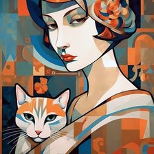 дама с котом