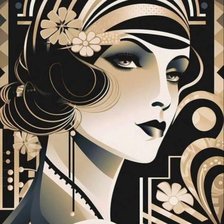 Схема вышивки «дама»