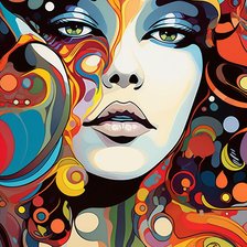 Схема вышивки «дама»