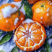 Схема вышивки «Мандарины»