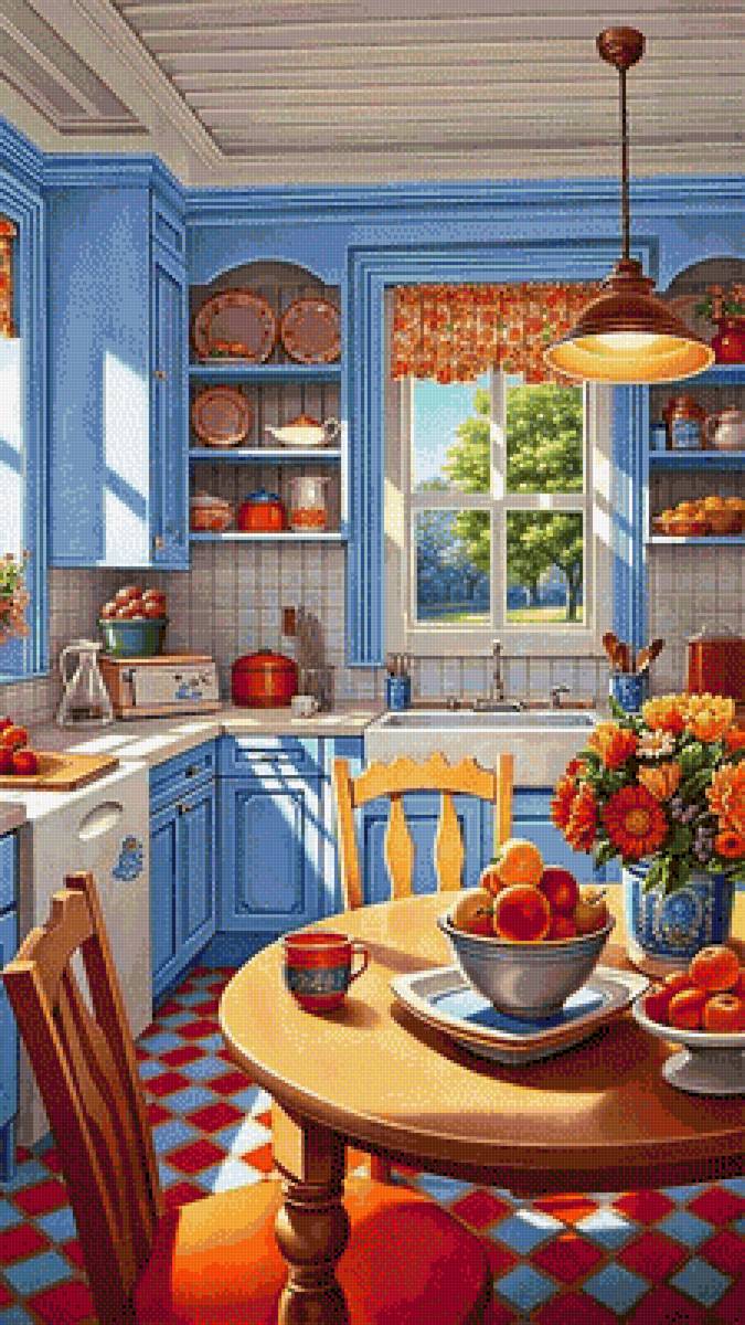 Cocina muy coqueta y colorida - предпросмотр