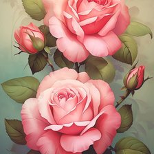 Схема вышивки «розы»