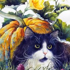 Схема вышивки «кот»