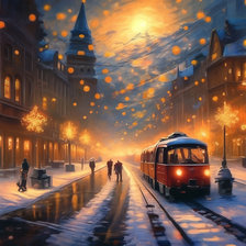 Схема вышивки «Новогодний трамвай_2»