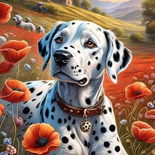 Схема вышивки «пес»