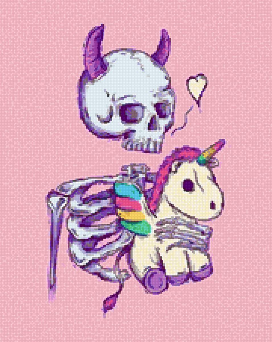 Череп - единорог череп - предпросмотр