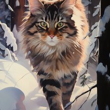 Схема вышивки «кот»