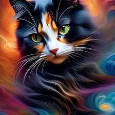 Схема вышивки «кот»