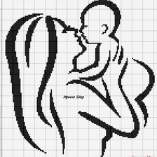 Схема вышивки «Mẹ và bé»