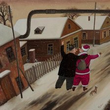 Схема вышивки «Дед мороз»