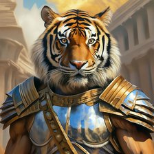 Схема вышивки «Тигр гладиатор 2»