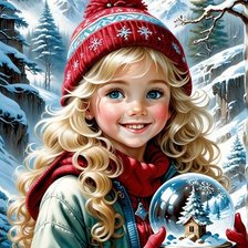 Схема вышивки «девочка»