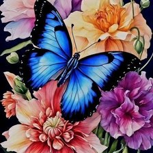 Схема вышивки «бабочка»