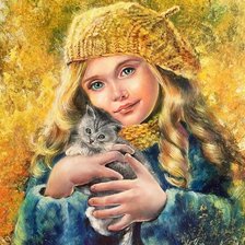 Схема вышивки «Мой котенок»