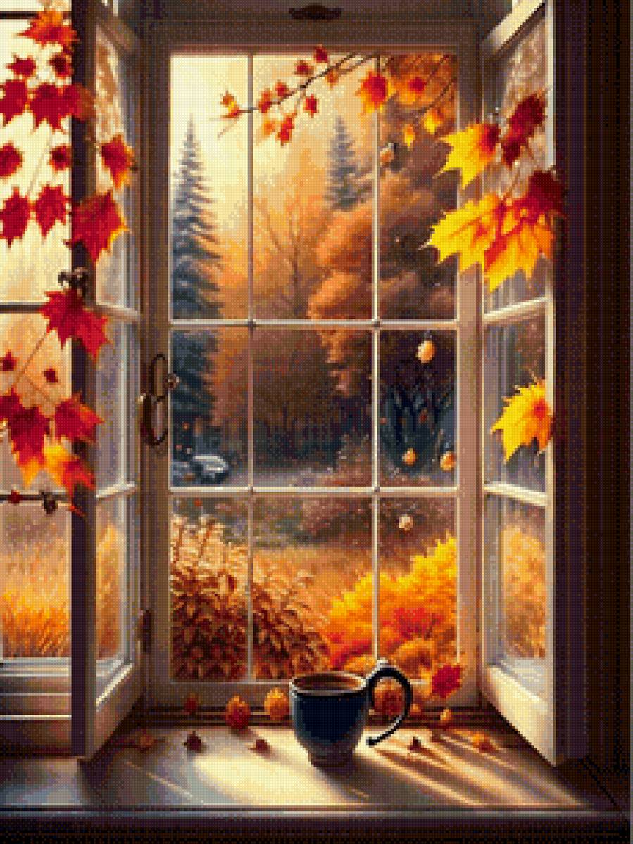 Осень в окне - предпросмотр