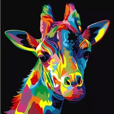Схема вышивки «радужный жираф»