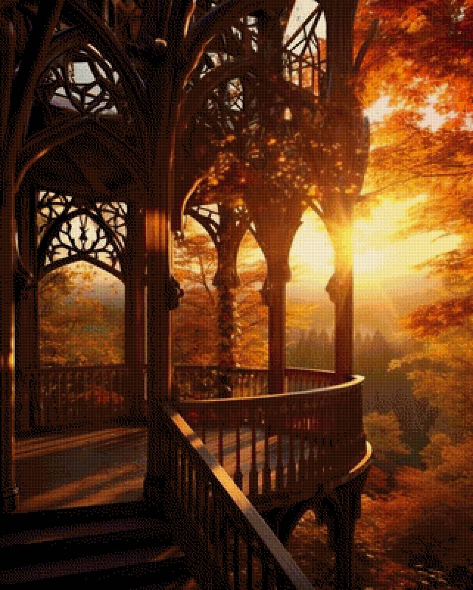 Волшебные сны,Закат,Беседка мечты - предпросмотр