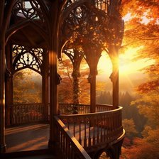 Волшебные сны,Закат,Беседка мечты