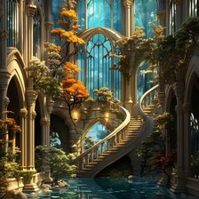 Схема вышивки «Волшебство,Мечты,Лестница в небо»