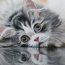 Схема вышивки «котенок»