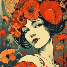 Схема вышивки «дама»