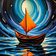 Схема вышивки «Лодочка. Фэнтези.»