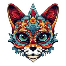 Схема вышивки «Кошка арт»