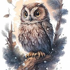 Схема вышивки «Сова»