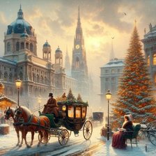 Схема вышивки «Peisaj de Sarbatori»