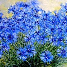 Схема вышивки «васильки букет»