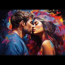 Схема вышивки «Поцелуй»