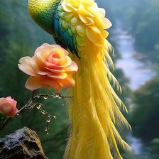 Схема вышивки «Павлин»