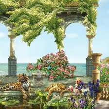 Схема вышивки «триптих пейзаж часть 2»