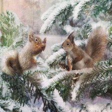 Схема вышивки «Белочки»