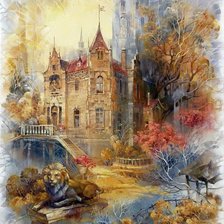 Схема вышивки «сказочный замок»