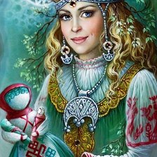 Схема вышивки «девушка»