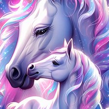 Схема вышивки «Единороги»