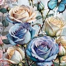 Схема вышивки «розы»