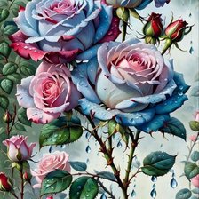 Схема вышивки «розы»