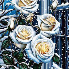 Схема вышивки «розы»