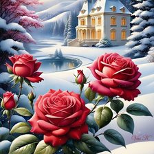 Схема вышивки «розы»