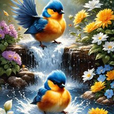 Схема вышивки «птицы»