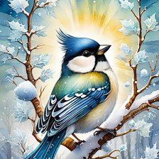 Схема вышивки «птица»