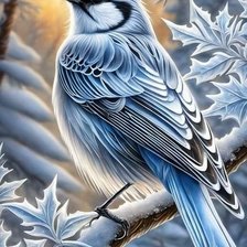 Схема вышивки «птица»