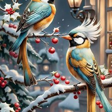 Схема вышивки «птицы»