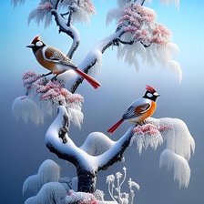 Схема вышивки «зима»