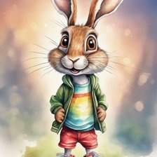 Схема вышивки «Модный заяц»