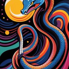 Схема вышивки «Змея»