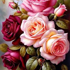 Схема вышивки «Розы»