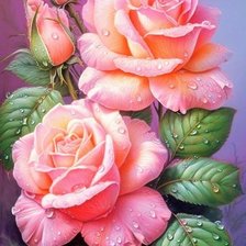 Схема вышивки «Розы»